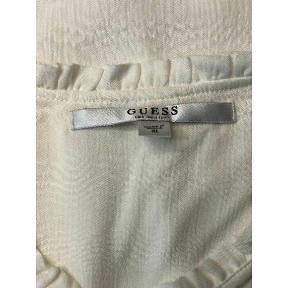 Guess Women's White Kira Convertible Gauze Top size XL - Picture 11 of 13